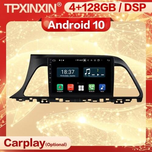 4+128G Carplay 2 Din Android 10 Screen Multimedia Stereo Receiver For HYUNDAI SONATA 2015 2016 2017 Radio Audio Player Head Unit