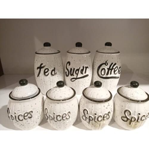 Spice Tkm 14 Piece White Spice Jars Sugar Bowl Seasoning Organized The Kitchen Tool Sets Kitchen Utensils