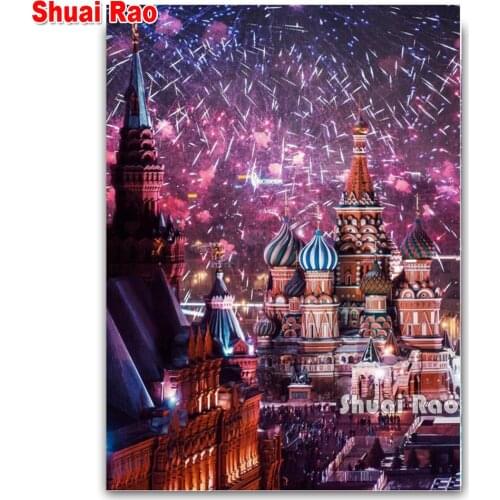 Wall stickers Cuadros diamond Diamand art painting 5D diamond painting kit Full square tools landscape house castle home funny