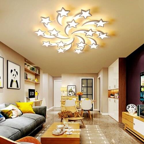 New High Quality White Square Decorative Residential Coffee Bar Modern Led Ceiling Light Fixture Design
