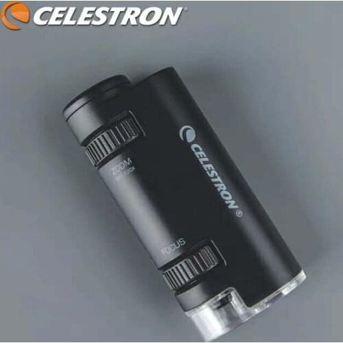 CELESTRON Portable High Power Microscope 60X-120X Stepless Zoom Portable Multi-level light source Focus on the miniature