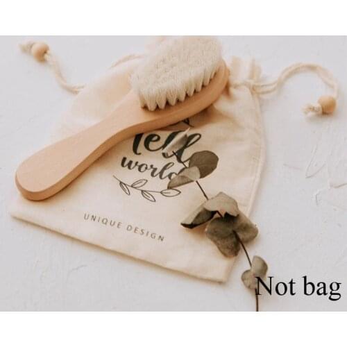 Newborn Baby Natural Wooden Boys Girls Soft Wool Hair Brush Head Comb Infant Head Massager Portable Bath Brush Comb For Kids