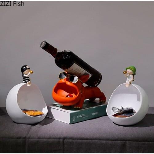 Creativity Resin Jewelry Key Storage Box Sculpture Storage Box Ornaments Home Living Room Desktop Storage Tools Wine Rack