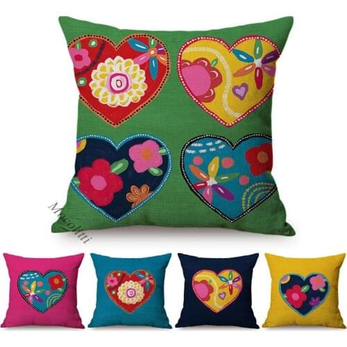Cute Pastel Cartoon Throw Pillow Case Kids Nursery Art Room Love Small Fresh Painting Decoration Sofa Cushions Cover Kussenhoes