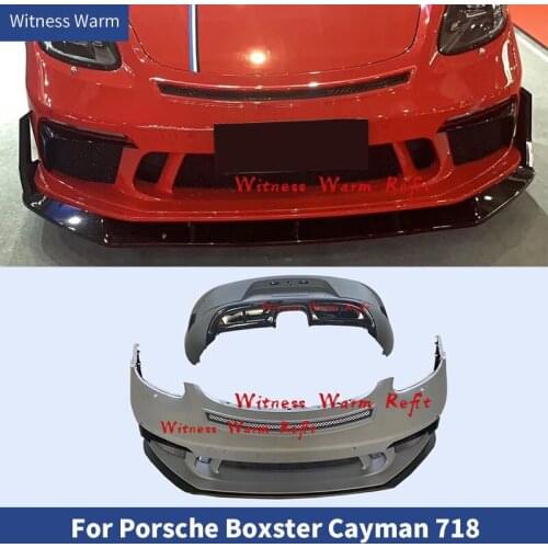 Tuning car body kit for Porsche 718 Boxster Cayman 2016 2017 2018 2019 PP front bumper rear bumper GT3 style for Porsche 718