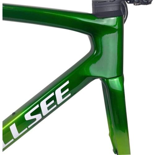 Carbon frame road bike choose sto rm gray coating bb30 bottom Internal cable routing 700C Wheel set carbon bicycle frameset