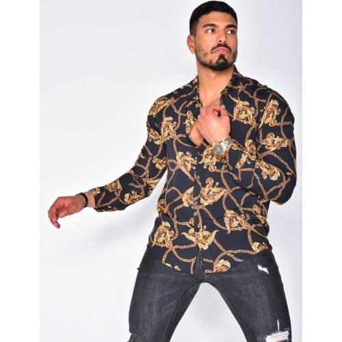 Hip Hop Dye Snap Button Long Sleeve Shirts Men Fashion Casual Streetwear Dress Shirt Male Hipster Shirts Tops S-3XL