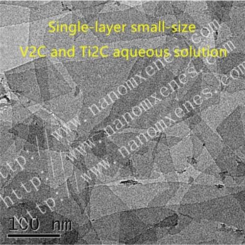 Single-layer small-size V2C Ti2C Nb2C aqueous solution / single-layer large-size V2C Ti2C Nb2C-mxene colloidal solution