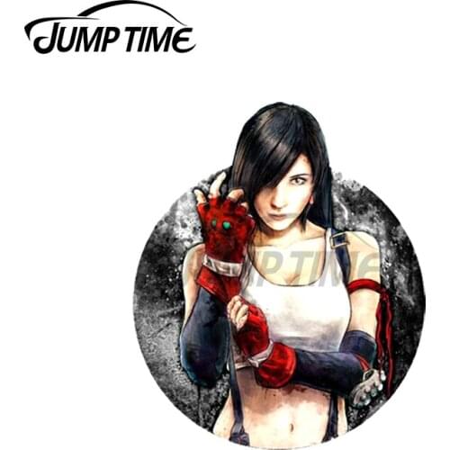 Jump Time 13 x 12.2cm For Tifa Lockhart FF7 Creative Car Sticker Bumper Window Decal Suitable for All Types of Vehicles