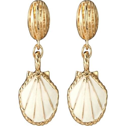 Womens Oyster Earrin Pearl earrings ring pearl earrings model necklace earrings diamond stone Zircon stone stainless steel