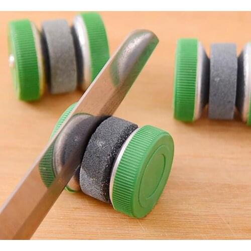 1pc Durable Rolling Sharpener Stone Creative Round Kitchen Sharpener Kitchen Sharpening Tool Household Kitchen Tools