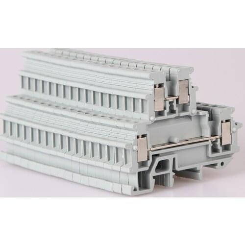 10pcs UKK2.5 Phonex Type 24A/500V MBKKB-2.5 Wiring Connector Modular Double-layer Screw Super Thin Terminal Block MBKKB 2.5