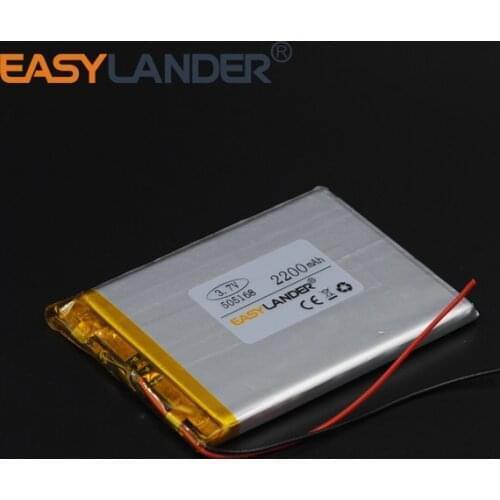 5x51x68mm 3.7V 2200mAh Rechargeable li-Polymer Li-ion Battery For Mp4 Mp3 PAD DIY bluetooth Vedio Tablet PC mobile 505168 055168