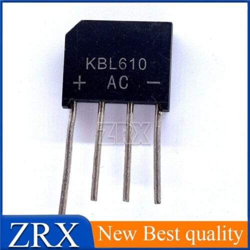 5Pcs/Lot KBL610 in-line rectifier 6A1000V flat bridge brand new original KBL610 bridge stack