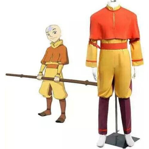 Anime Avatar The Last Airbender Bumi Avatar Aang Cosplay Costume Custom Halloween Cosplay Costume
