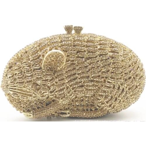 Hollow Out Women gold Crystal Clutch Evening Minaudiere Bags Wedding Cocktail Party Diamond Handbags and Purses crossbody bag