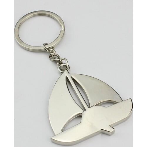 FREE shipping by FEDEX 100pcs/lot 2015 New Hot Novelty Zinc Alloy Big Sailing Boat Keychains Metal Keyrings for Promotion