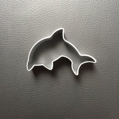 Free shipping dolphin shape aluminium alloy cookie cutter cake mold metal cutter cookie