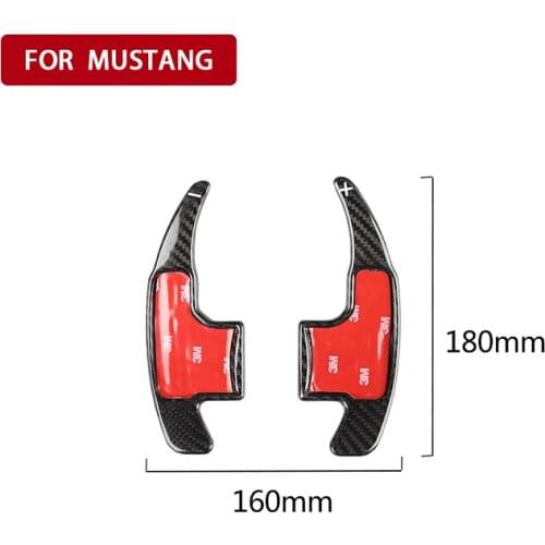 Carbon Fiber Car Steering Wheel Paddle Shifters Covers Car Accessories for Ford Mustang 2015 2016 2017 Car-styling