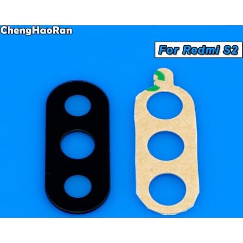 ChengHaoRan 2Pcs/Lot For Xiaomi Redmi S2 Y2 Rear Back Camera glass Lens With Adhesive Sticker Replacement Repair