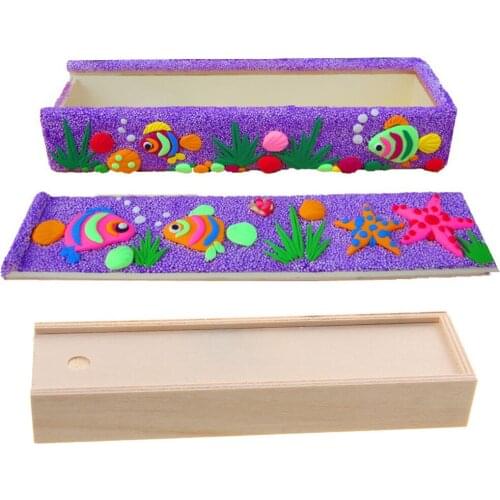 Many Style Unfinished Wood Box Jewelry Gift Boxes Storage Box for DIY Craft Art