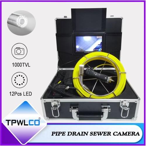 Factory Direct 23mm Camera Head Pipeline Drain Endoscope Snake Inspection Camera 7inch LCD Screen Waterproof Sewer Pipe Inspect