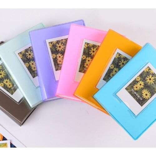 64 Pockets photo album 3/5 Inch Jelly Color Picture Case Storage Name Card Book Photo Album Card Photocard Name Card ID Holder
