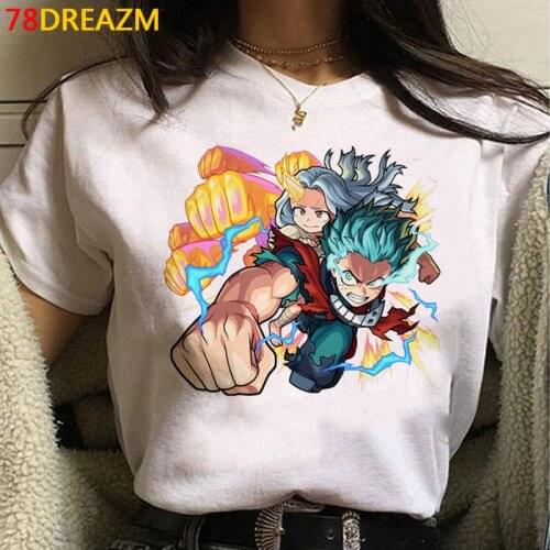 My hero academia t-shirt clothes female vintage japanese kawaii harajuku kawaii tumblr t-shirt couple clothes white t shirt
