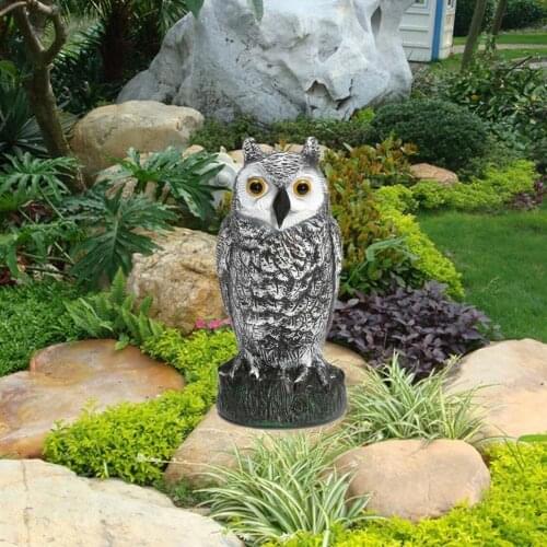 Fake Owl Decoy Hunting Deterrent Bird Cat Crow Scarer Repeller for Garden FP8