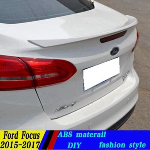 Use for ford focus spoiler2015-2017 High Quality ABS Material Car Rear Wing Primer Color Rear Spoiler for ford focus 2012-2014