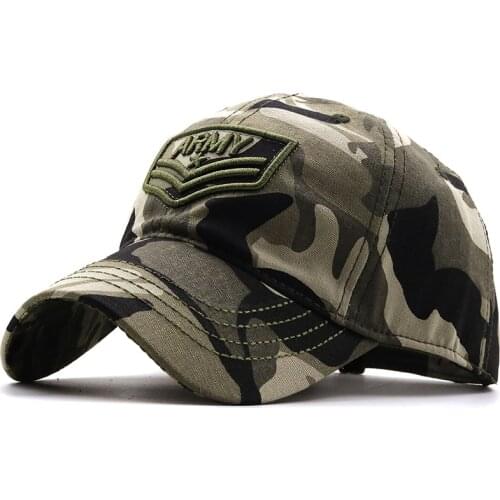 Army Camouflage Male Baseball Cap Men Embroidered ARMY Caps Outdoor Sports Tactical Dad Hat Casual Hunting Hats
