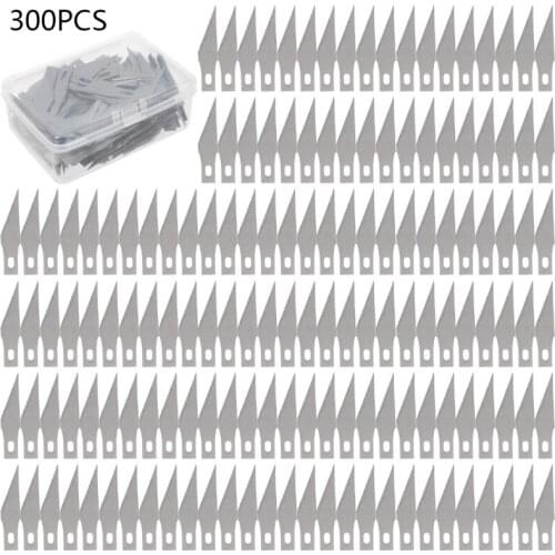 300pcs Steel Replacement Hobby Blades for Carving Knife DIY Art Work Cutting Paper Sculpture Blades Craft