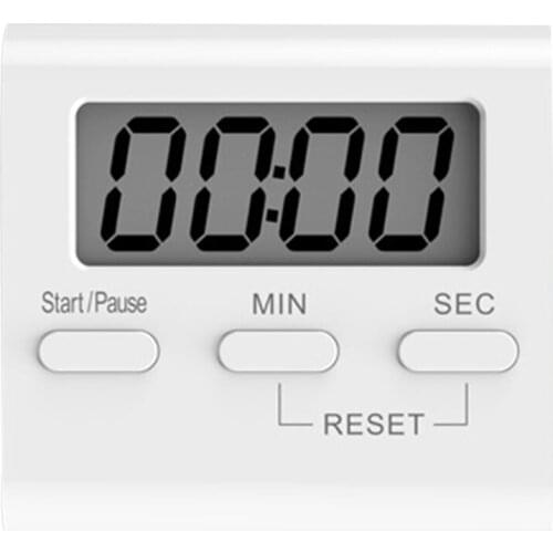 Alarm Multifunction LCD Digital Small Clock White 24 Hour Timer Plastic Countdown Reminder Kitchen Electronic