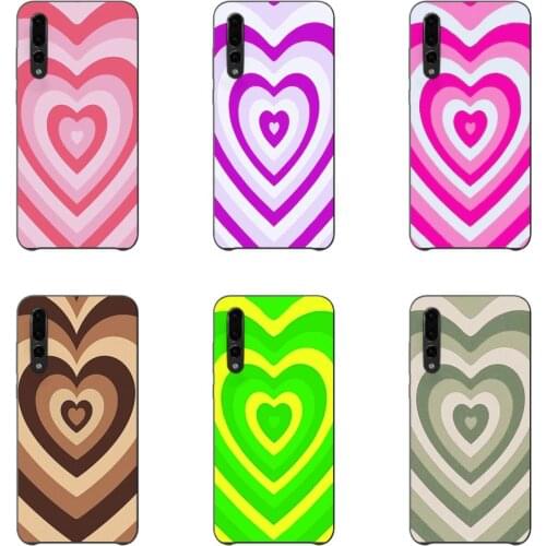 Latte Love Coffee Brown Hearts Fashion Phone Case Black Tpu Cover For Huawei Mate 30 Lite 20 10 Pro P40 PRO P30 lite P20 P10 P9