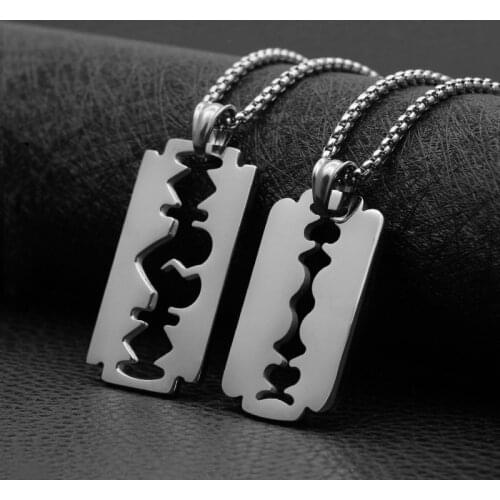 Fashion titanium steel stainless steel blade pendant simple mens pendant jewelry hot sale