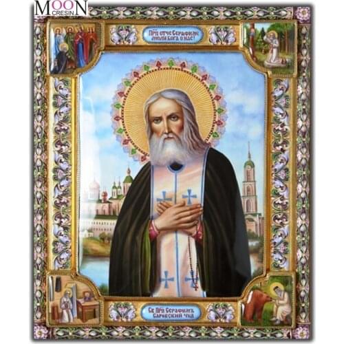 MOONCRESIN Diamond Painting Cross Stitch Religion Virgin Rhinestones Diy Diamond Mosaic Full Diamond Embroidery Decoration Gifts