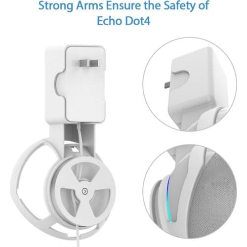 For Amazon Alexa Echo Dot 4th Gen Work Smart Speaker Wall Bracket With Higher Stability Carrying Capacity For Kitchen Livingroom