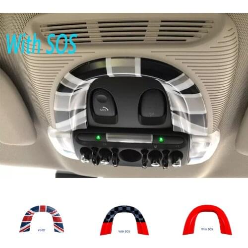 Union Jack Car Reading Lamp Panel Interior Decorative Sticker Cover For MINI Cooper S One Countryman F54 F55 F56 F60 Accessories