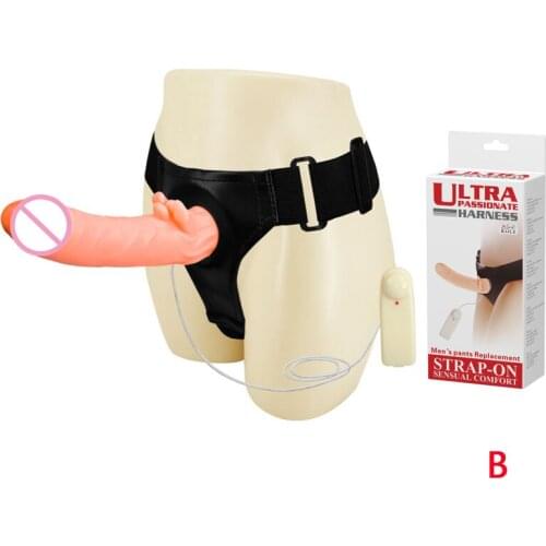 Realistic dildo sex toys for man gay vibrating dildo wear penis powerful motor hollow design