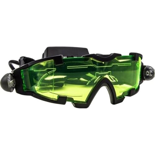 Adjustable LED Night Vision Glass Goggles Motorcycle Motorbike Racing Hunting Glasses Eyewear With Flip-out Light Windproof