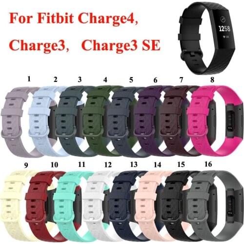 WatchBand For Fitbit Charge 4 Outdoor fashion Soft Silicone Replacement Band For Fitbit Charge 3 SE Wristbands Bracelet Strap