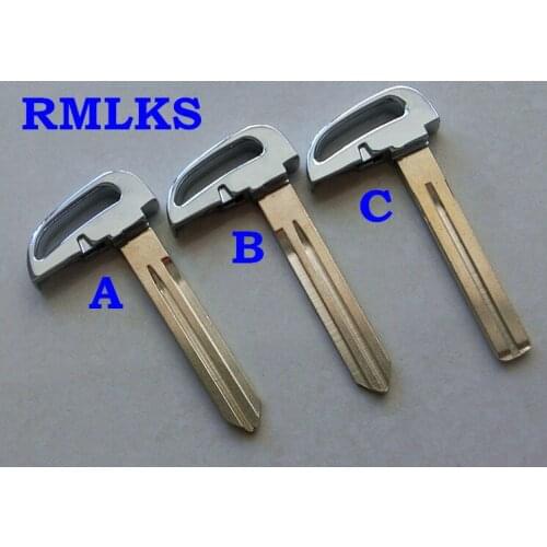 RMLKS Emergency Key Blank Blade Uncut Fit For Hyundai Elantra Sonata Smart Key Fob Remote Key Head