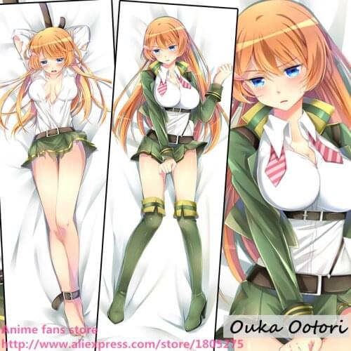Sexy Japanese Anime Pillowcase Academy 35th Test Platoon Ouka Ootori Cute Pillow Case Cover decorative Hugging Body Bedding