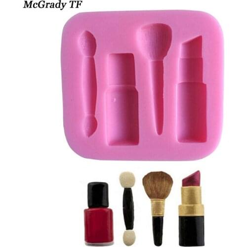 Silicone Makeup Tool Makeup Tools Lipstick Nail Polish Chocolate Party DIY Fondant Cake Decorating Tools Silicone Mold Cake Tool