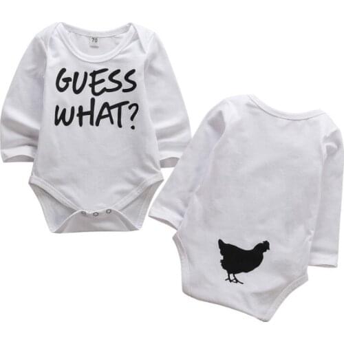 Newborn Baby Boys Funny Bodysuits Jumpsuit Long sleeve Letter Print Cotton Infant Baby Boys Clothes Outfit 0-24M