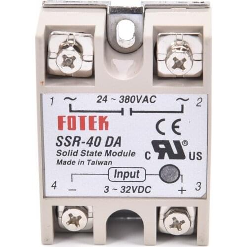 3-32VDC to 24-380VAC SSR-40DA Solid State Relay Module SSR-40 DA SSR 40A for PID Temperature Controller Voltage Transformer