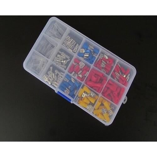 1 box 2.8 4.8 6.3 mm plug-in spring insert sheath plug-in pre-insulated cold-pressed terminal combination set