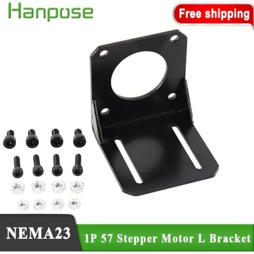 1pcs Nema23 stepper motor L bracket for DIY Toy model Fixed Base Metal with screws Support Motor for 57 stepper motor