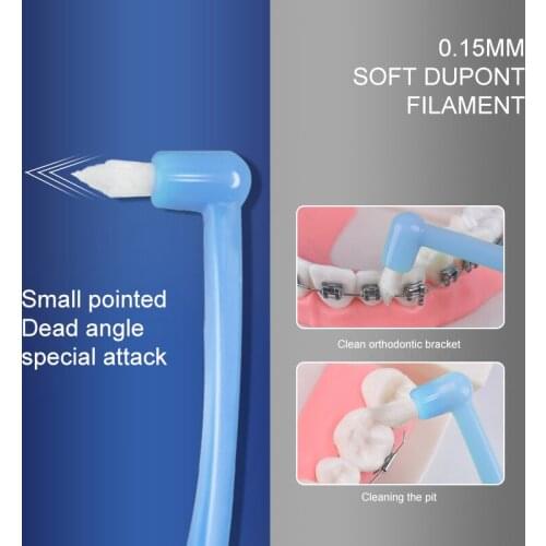 1PC Slim Adults Interdental Brush Clean Tufted End Interdental Orthodontic Toothbrush Braces Teeth Floss Oral Tooth Care