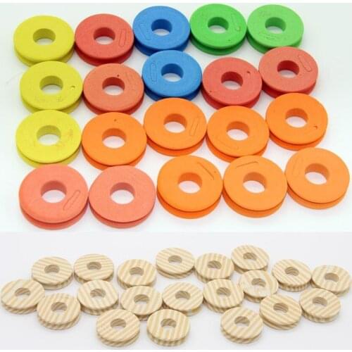 20/100PCS Round Shape Foam Fishing Line Bobbin Spools Fishing Tool Fishing Line Tackle Accessories Storage Spools Tool Kits